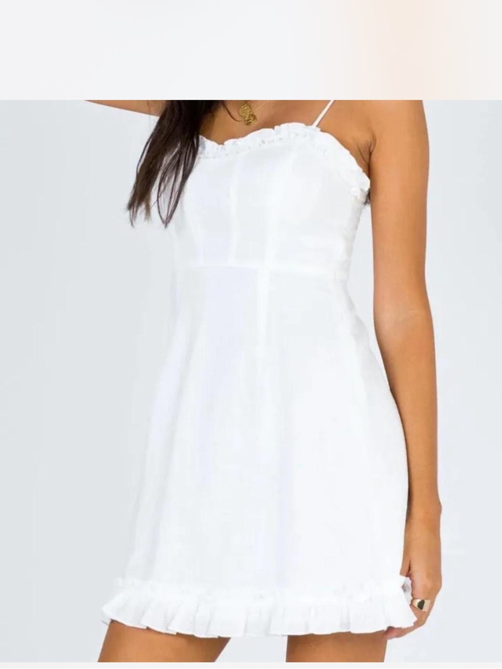 Princess Polly White Ruffle Dress